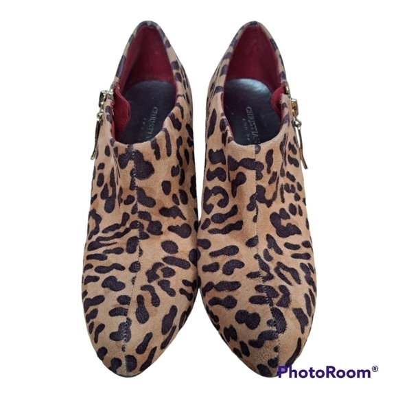 Christian Siriano payless collaboration leopard print heel 4" booties size 6 1/2 - Picture 7 of 13